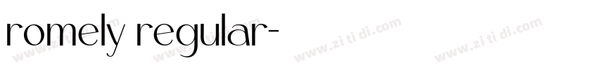 romely regular字体转换